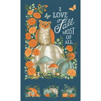 I Love Fall Most Of All 56147-11 Harvest Night Panel by Deb Strain for Moda Fabrics, Image