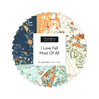 I Love Fall Most Of All  Mini Charm Pack by Deb Strain for Moda Fabrics - RESERVE, Image