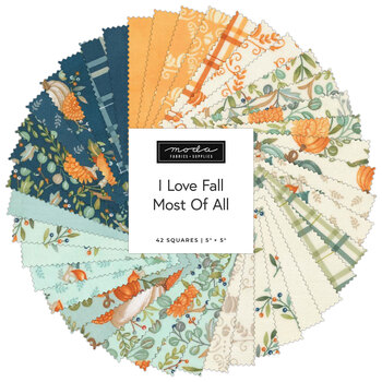 I Love Fall Most Of All  Charm Pack by Deb Strain for Moda Fabrics - RESERVE, Image