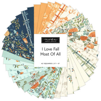 I Love Fall Most Of All  Charm Pack by Deb Strain for Moda Fabrics - RESERVE, Image