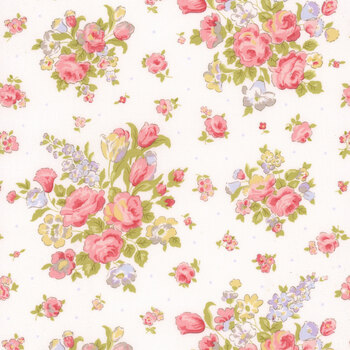 Memory Lane 18780-11 Off White by Brenda Riddle for Moda Fabrics, Image