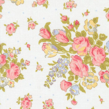 Memory Lane 18780-11 Off White by Brenda Riddle for Moda Fabrics, Image