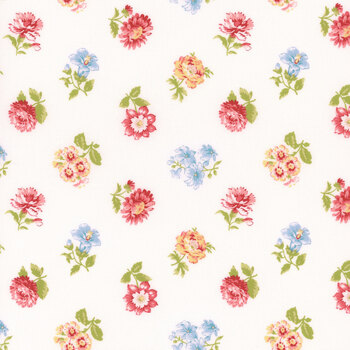 Memory Lane 18781-11 Off White by Brenda Riddle for Moda Fabrics, Image