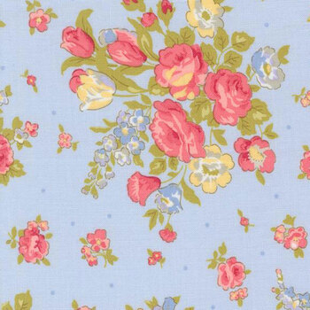 Memory Lane 18780-16 Sky by Brenda Riddle for Moda Fabrics, Image