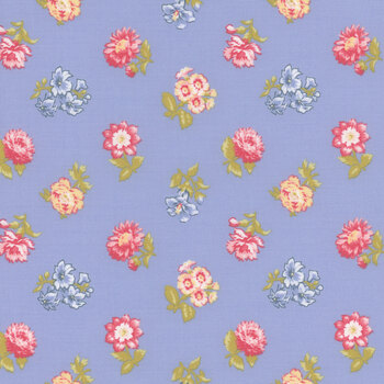 Memory Lane 18781-15 Blue by Brenda Riddle for Moda Fabrics, Image