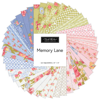 Memory Lane  Charm Pack by Brenda Riddle for Moda Fabrics - RESERVE, Image