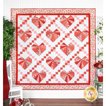  Foundation Paper Piecing Heart & Lattice Quilt Kit - RESERVE, Image