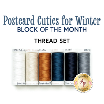  Postcard Cuties for Winter BOM - 6pc Thread Set - RESERVE, Image