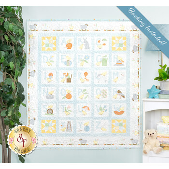  Little Chicks Flannel - Aqua Panel Quilt Kit, Image