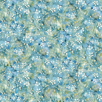 Forest Whisper FLEUR-CD3687 BLUE by Timeless Treasures Fabrics, Image