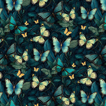 Forest Whisper BUG-CD3689 MIDNIGHT by Timeless Treasures Fabrics, Image