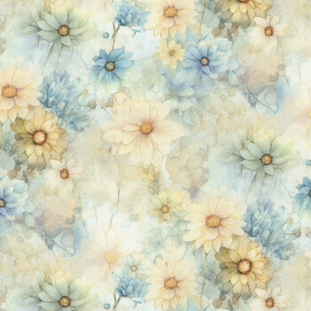 Forest Whisper FLEUR-CD3685 BLUE by Timeless Treasures Fabrics, Image