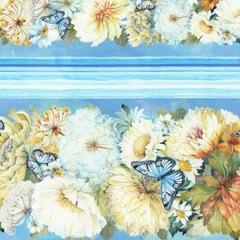 Forest Whisper FLEUR-CD3682 BLUE by Timeless Treasures Fabrics, Image