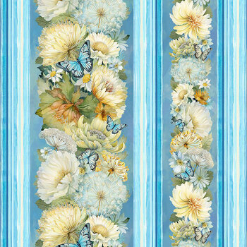 Forest Whisper FLEUR-CD3682 BLUE by Timeless Treasures Fabrics, Image