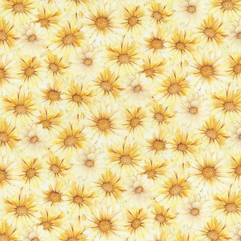 Forest Whisper FLEUR-CD3686 YELLOW by Timeless Treasures Fabrics, Image