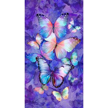 Flutter PANEL-CD3776 Purple Panel by Timeless Treasures Fabrics, Image