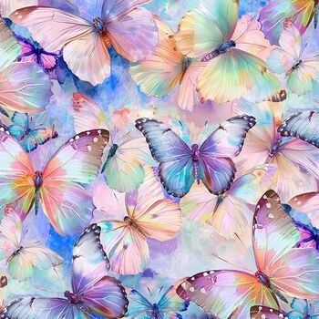 Flutter BUG-CD3777 Multi by Timeless Treasures Fabrics, Image