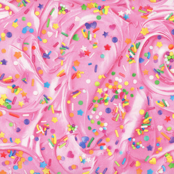 The Sweet Life FOOD-CD3782 PINK by Timeless Treasures Fabrics, Image