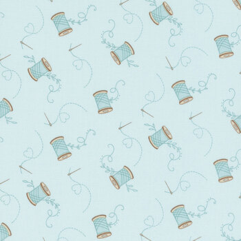 Sewing Bird A-1605-B Lake by Edyta Sitar for Andover Fabrics, Image