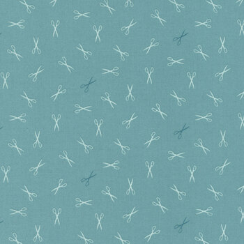 Sewing Bird A-1612-B Azure by Edyta Sitar for Andover Fabrics, Image