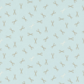 Sewing Bird A-1612-LB Blue Quartz by Edyta Sitar for Andover Fabrics, Image
