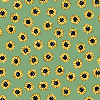 Sunny Honey A-1576-G Green by Amy Latta for Andover Fabrics, Image