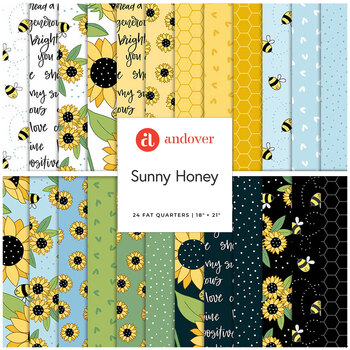 Sunny Honey  24 FQ Set by Amy Latta for Andover Fabrics, Image