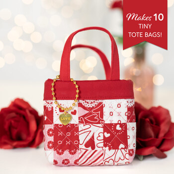  Tiny Tote Bags Kit - Makes 10 - Valentine, Image