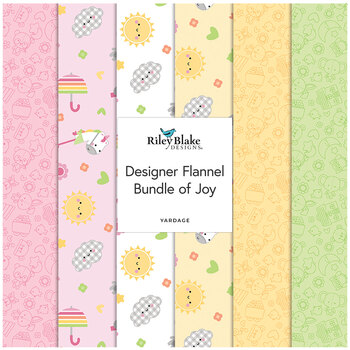 Designer Flannel - Bundle of Joy  Yardage by Doodlebug Design Inc. for Riley Blake Designs, Image