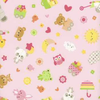 Bundle of Joy Flannel F16780-PINK by Doodlebug Design for Riley Blake Designs, Image