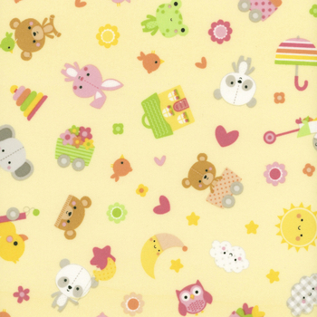 Bundle of Joy Flannel F16780-YELLOW by Doodlebug Design for Riley Blake Designs, Image