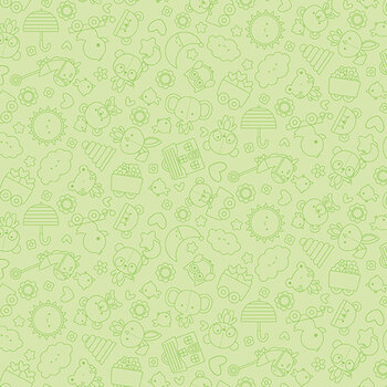 Bundle of Joy Flannel F16781-GREEN by Doodlebug Design for Riley Blake Designs, Image