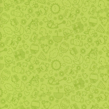Bundle of Joy Flannel F16781-GREEN by Doodlebug Design for Riley Blake Designs, Image