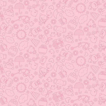 Bundle of Joy Flannel F16781-PINK by Doodlebug Design for Riley Blake Designs, Image