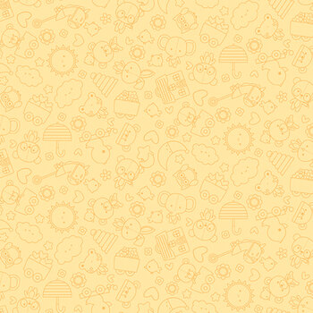 Bundle of Joy Flannel F16781-YELLOW by Doodlebug Design for Riley Blake Designs, Image