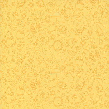 Bundle of Joy Flannel F16781-YELLOW by Doodlebug Design for Riley Blake Designs, Image
