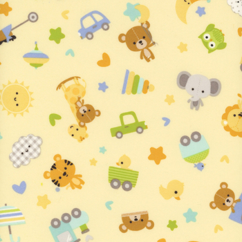 Special Delivery Flannel F16783-YELLOW by Doodlebug Design for Riley Blake Designs, Image