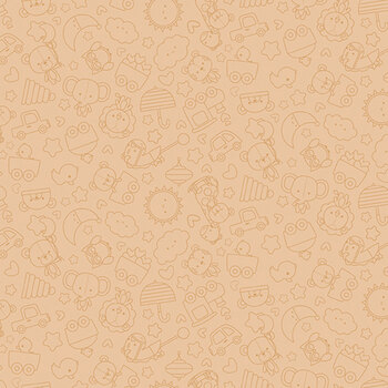 Special Delivery Flannel F16784-BROWN by Doodlebug Design for Riley Blake Designs, Image