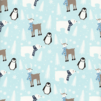 Winter Magic Flannel F16786-AQUA by Dani Mogstad for Riley Blake Designs, Image