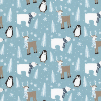 Winter Magic Flannel F16786-BLUE by Dani Mogstad for Riley Blake Designs, Image
