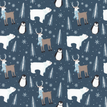 Winter Magic Flannel F16786-NAVY by Dani Mogstad for Riley Blake Designs, Image