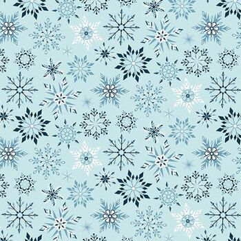 Designer Flannel - Winter Magic F16787-AQUA by Dani Mogstad for Riley Blake Designs, Image