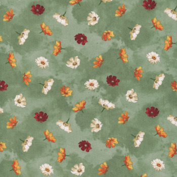 Harvest Blooms 30102-783 Sage by Beth Grove for Wilmington Prints, Image