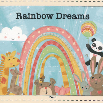 Rainbow Dreams 43016-543 Book Panel Multi by Jenny Faw for Wilmington Prints, Image