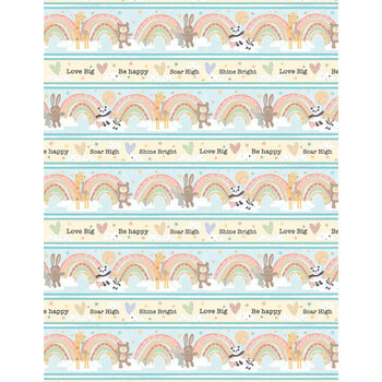 Rainbow Dreams 43018-453 Repeating Stripe Multi by Wilmington Prints, Image