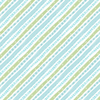 Rainbow Dreams 43023-471 Diagonal Stripes Blue by Wilmington Prints, Image