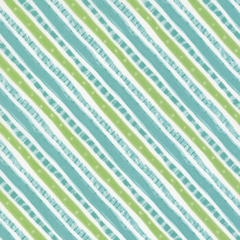 Rainbow Dreams 43023-471 Diagonal Stripes Blue by Jenny Faw for Wilmington Prints, Image
