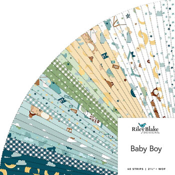 Baby Boy  2-1/2” Rolie Polie by Lori Whitlock for Riley Blake Designs, Image