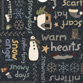 Snowy Days & Frosty Nights 8466-97 Graphite by Studio E Fabrics, Image