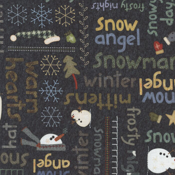 Snowy Days & Frosty Nights 8466-97 Graphite by Studio E Fabrics, Image